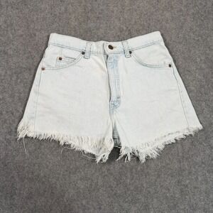 Levi's Orange Tab Vintage Light Wash Blue Denim Cut-Off 505 Jean Shorts Size 30